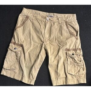 Vintage Y2K  Blue Rag Cargo Shorts Tan Size 38